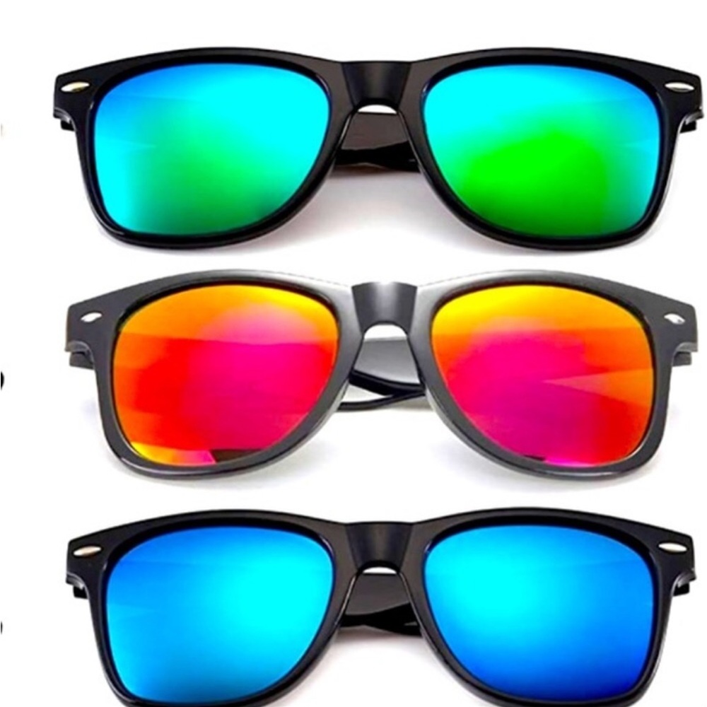 80’s 90’s Retro Multicolored Mirrored UV 400 Protected Sunglasses